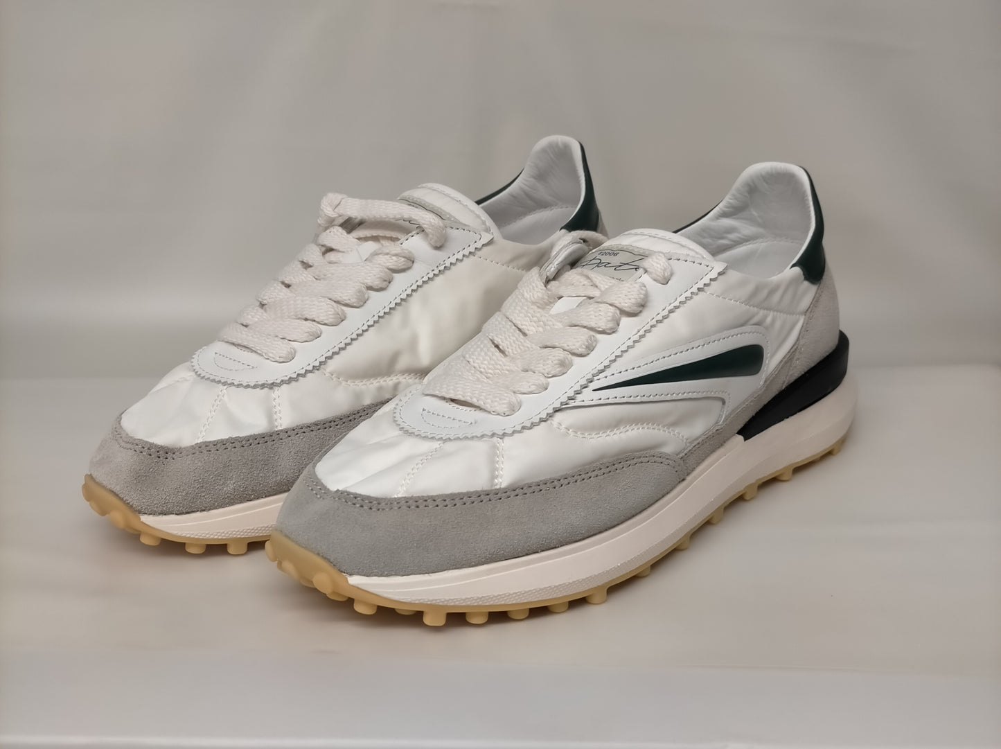 Sneakers uomo D.A.T.E. ATHLETA NYLON WHITE GREEN - COLLEZIONE EST. 2025