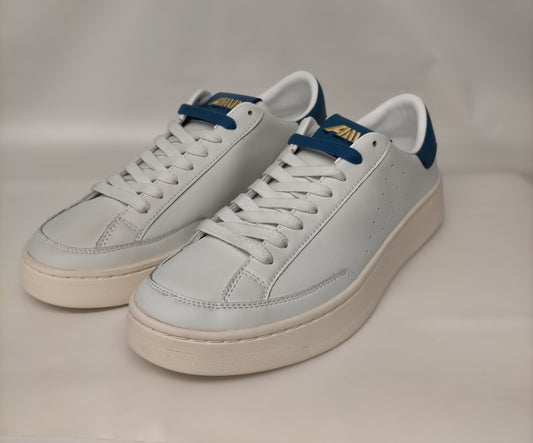 Sneakers uomo AMBI TRAILMATE 4 in pelle bianca tallone blu - COLLEZIONE EST. 2025