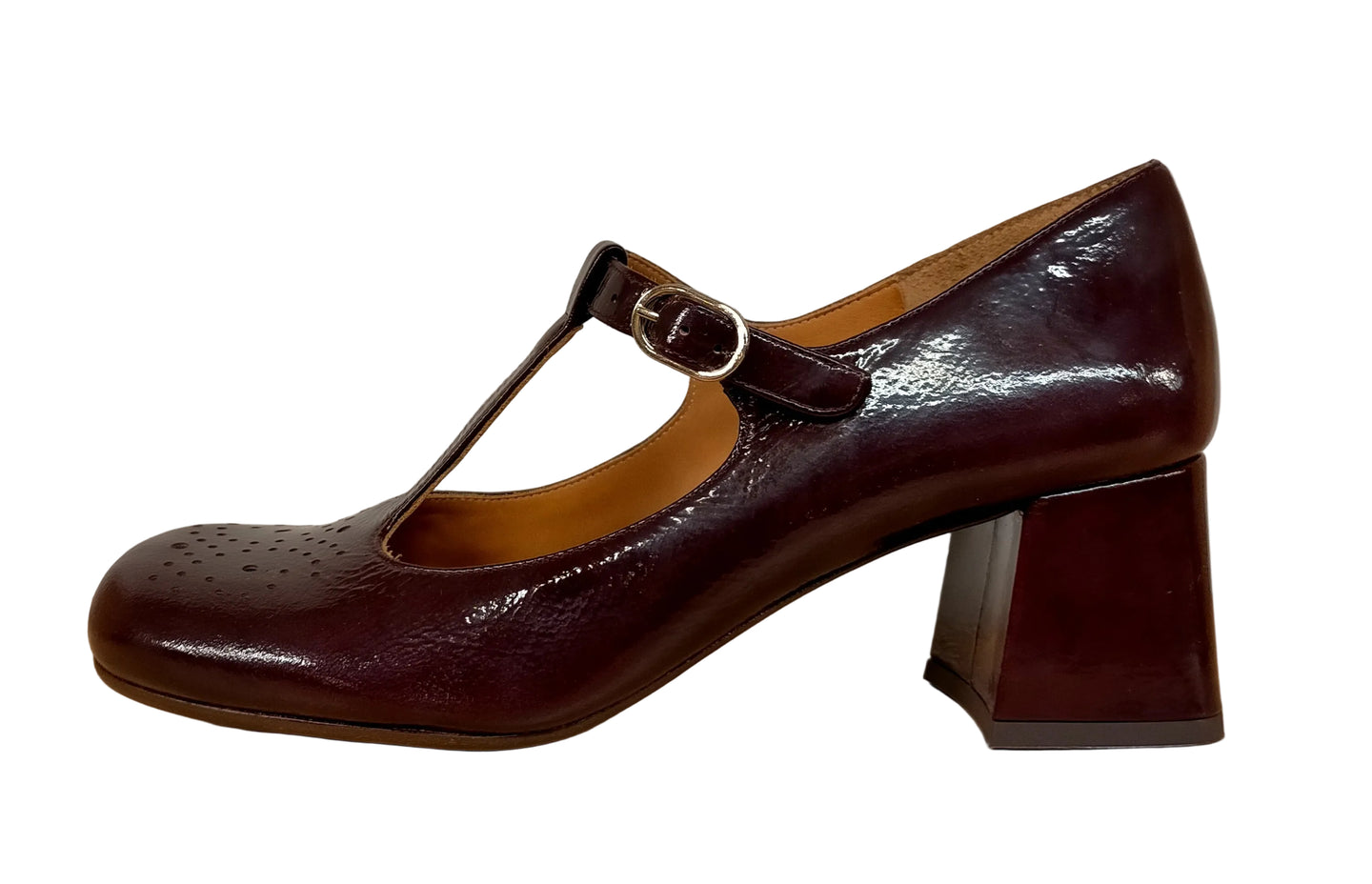 Dècolletè CHIE MIHARA MOKASI in vernice crackle bordeaux