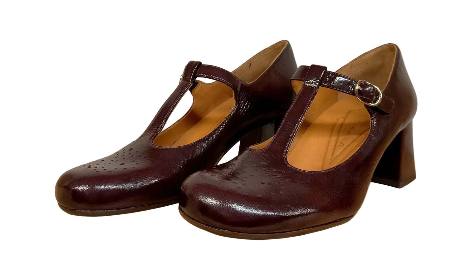 Dècolletè CHIE MIHARA MOKASI in vernice crackle bordeaux