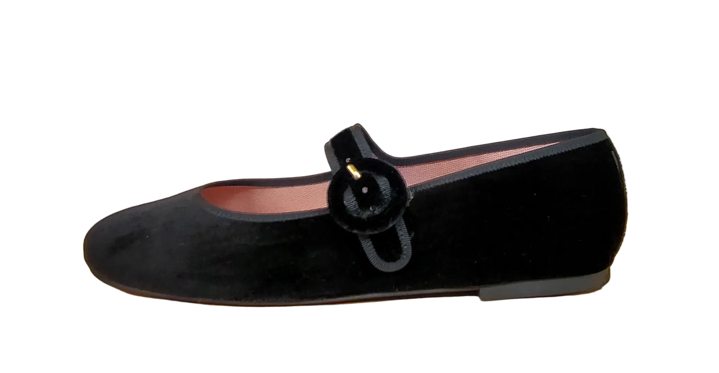 Ballerine PRETTY BALLERINAS 51552 in velluto nero