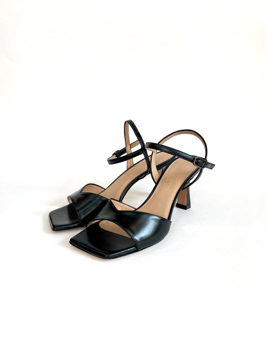 Sandalo Lonigro pelle nera 7189