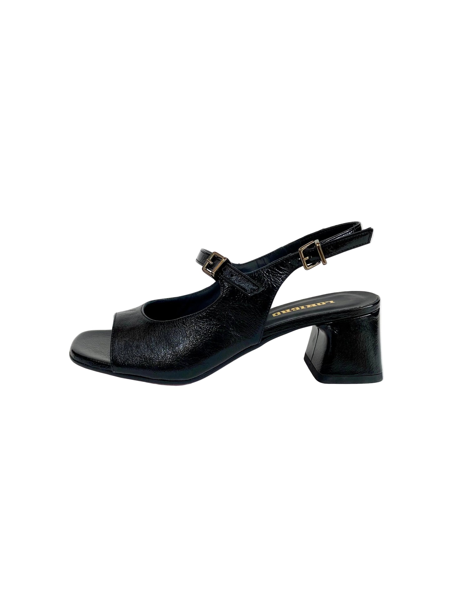 Sandalo Lonigro vernice nera 602