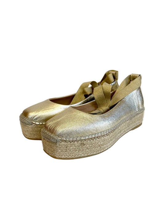 Ballerina Lonigro nappa platino zeppa corda MITSY