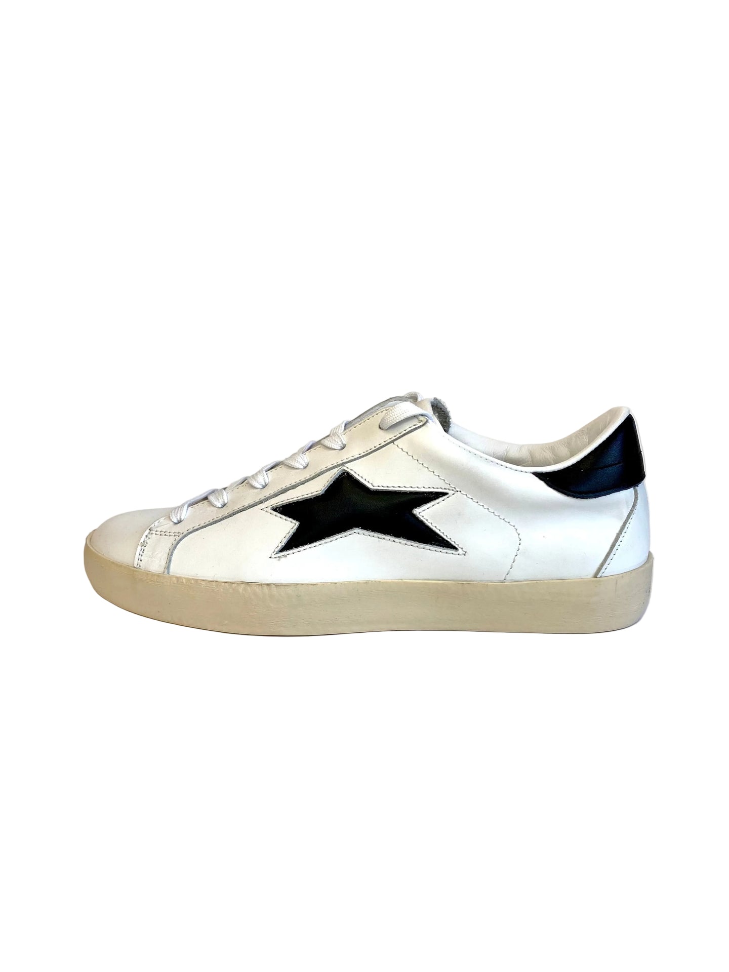Sneakers ISHIKAWA 2723 in pelle bianca stella nera
