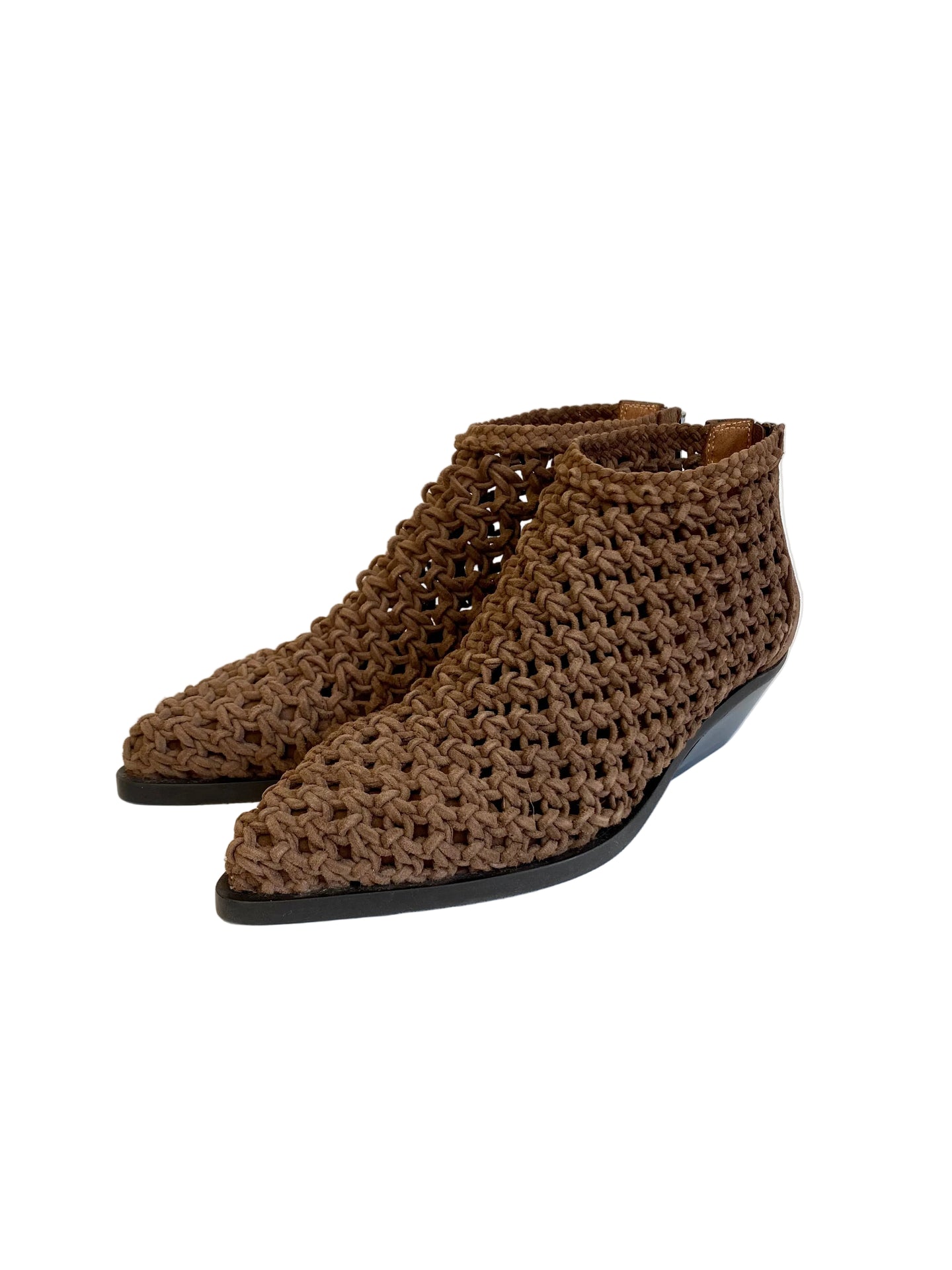 Stivaletto tex Elena Iachi intrecciato camoscio marrone E4238