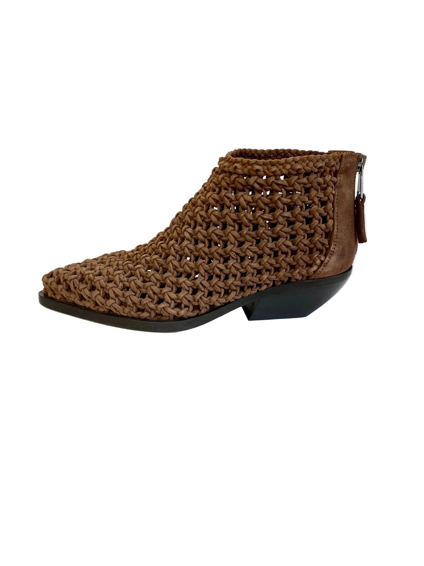 Stivaletto tex Elena Iachi intrecciato camoscio marrone E4238
