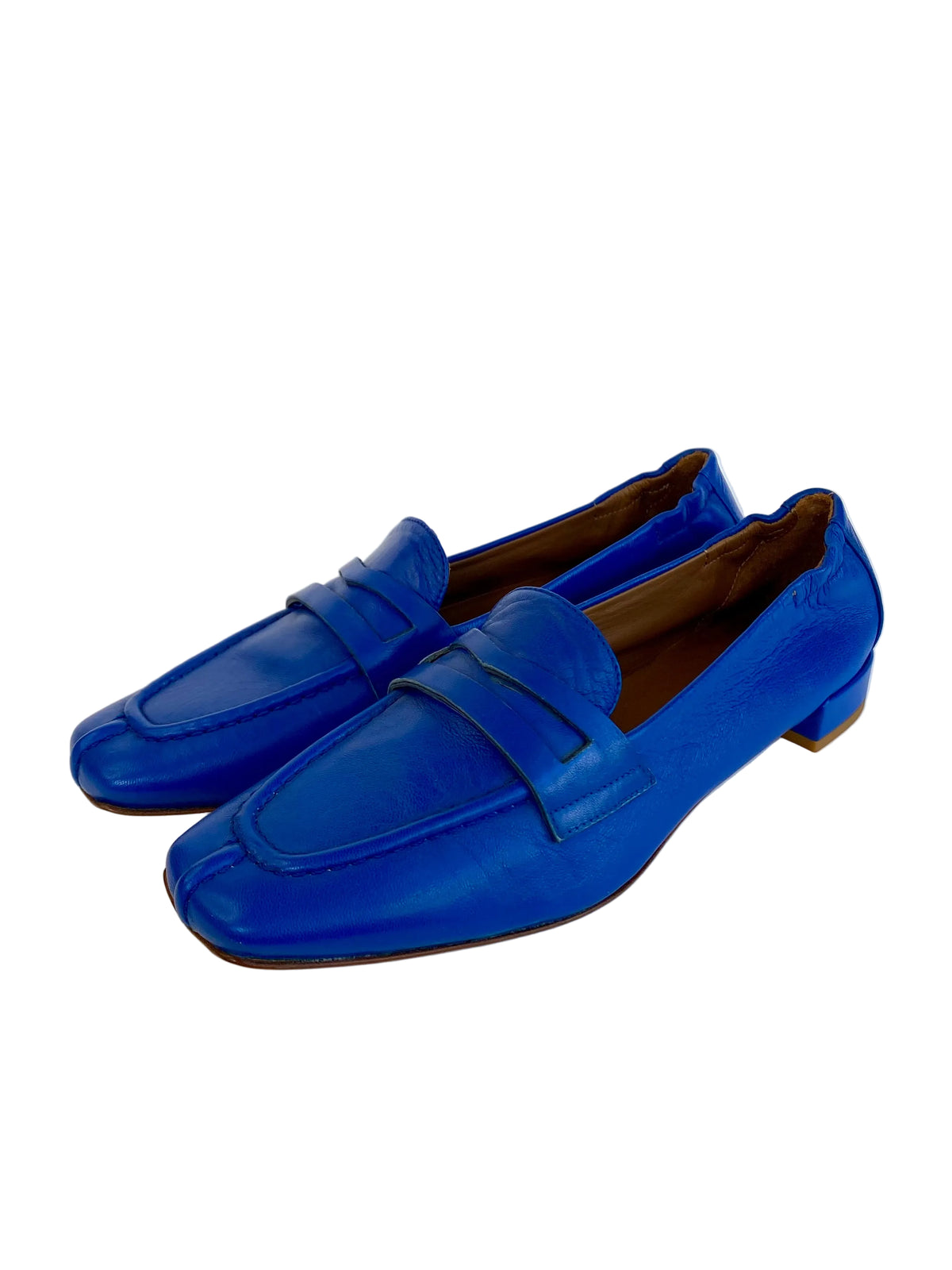 Mocassino Lonigro in nappa bluette 8584