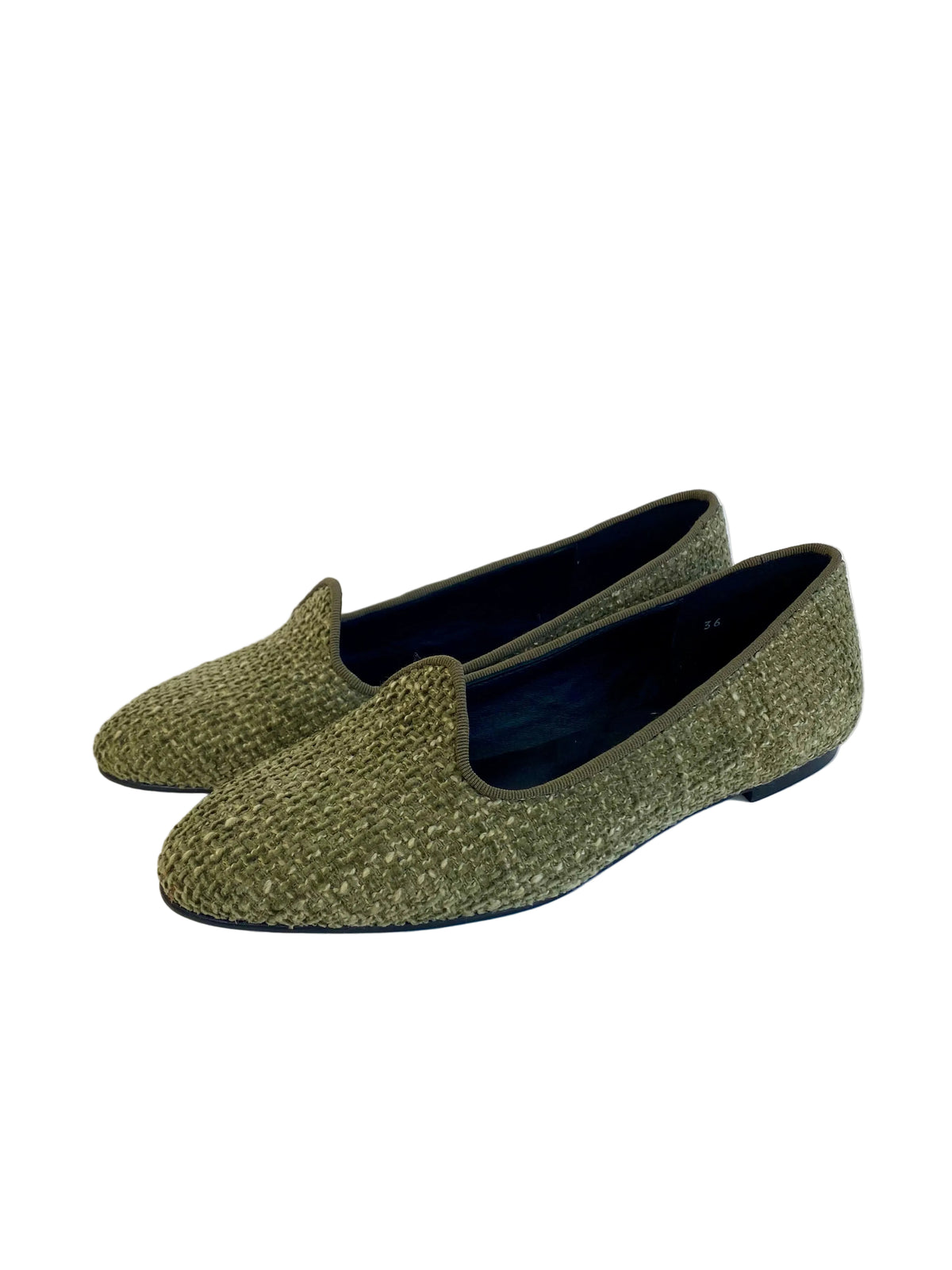 Ballerina slipper Lonigro in bouclè verde SL22