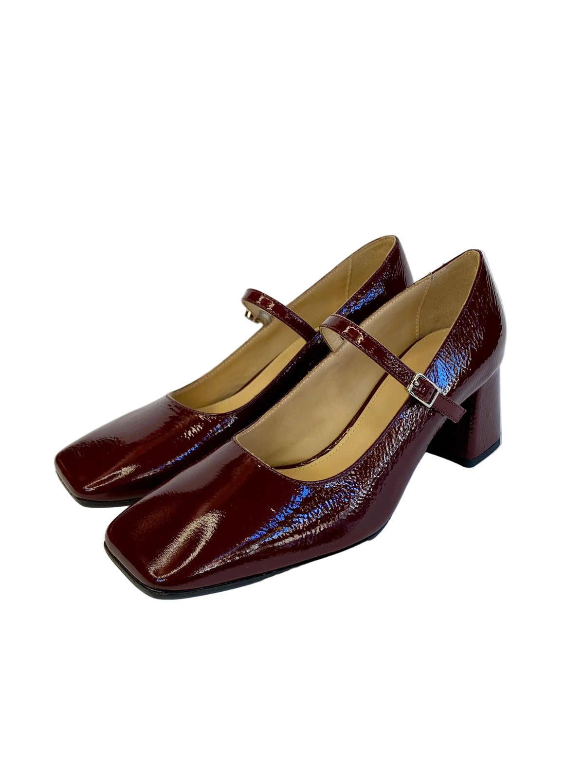 Dècolletè Mary Jane Lonigro in vernice bordeaux 2585