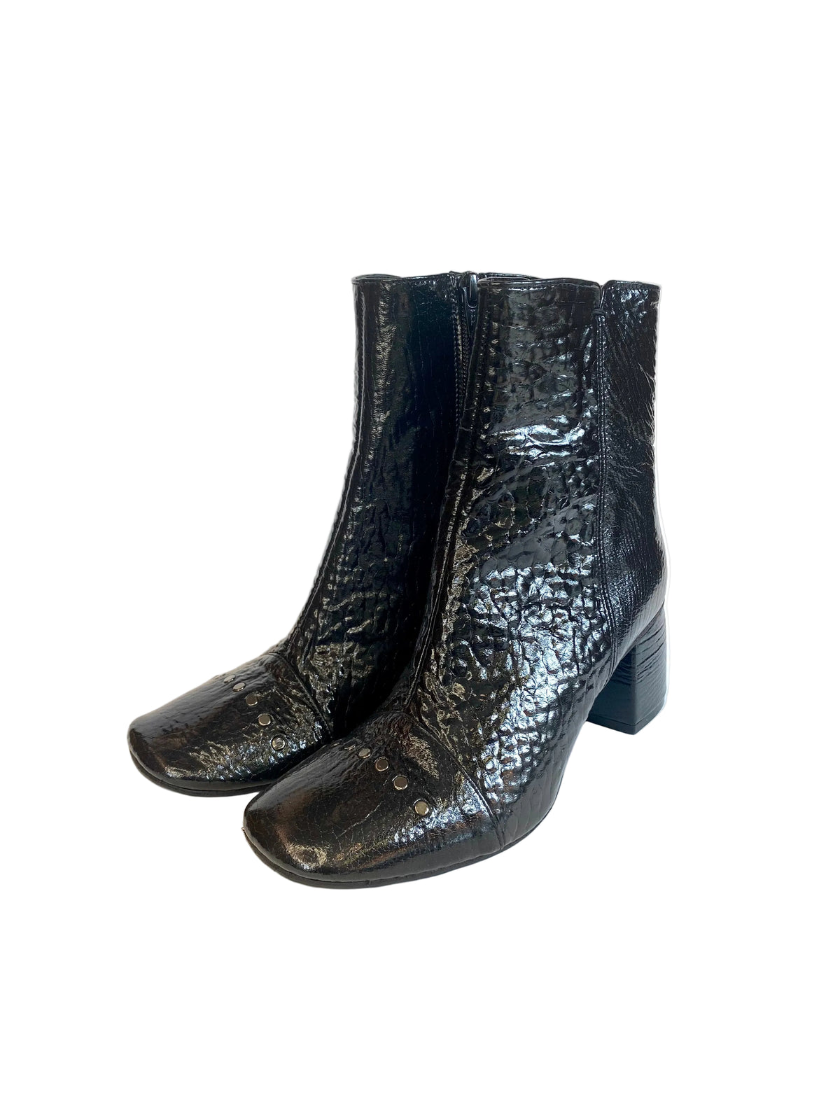 Stivaletto Kudetà vernice nera con borchie 524705