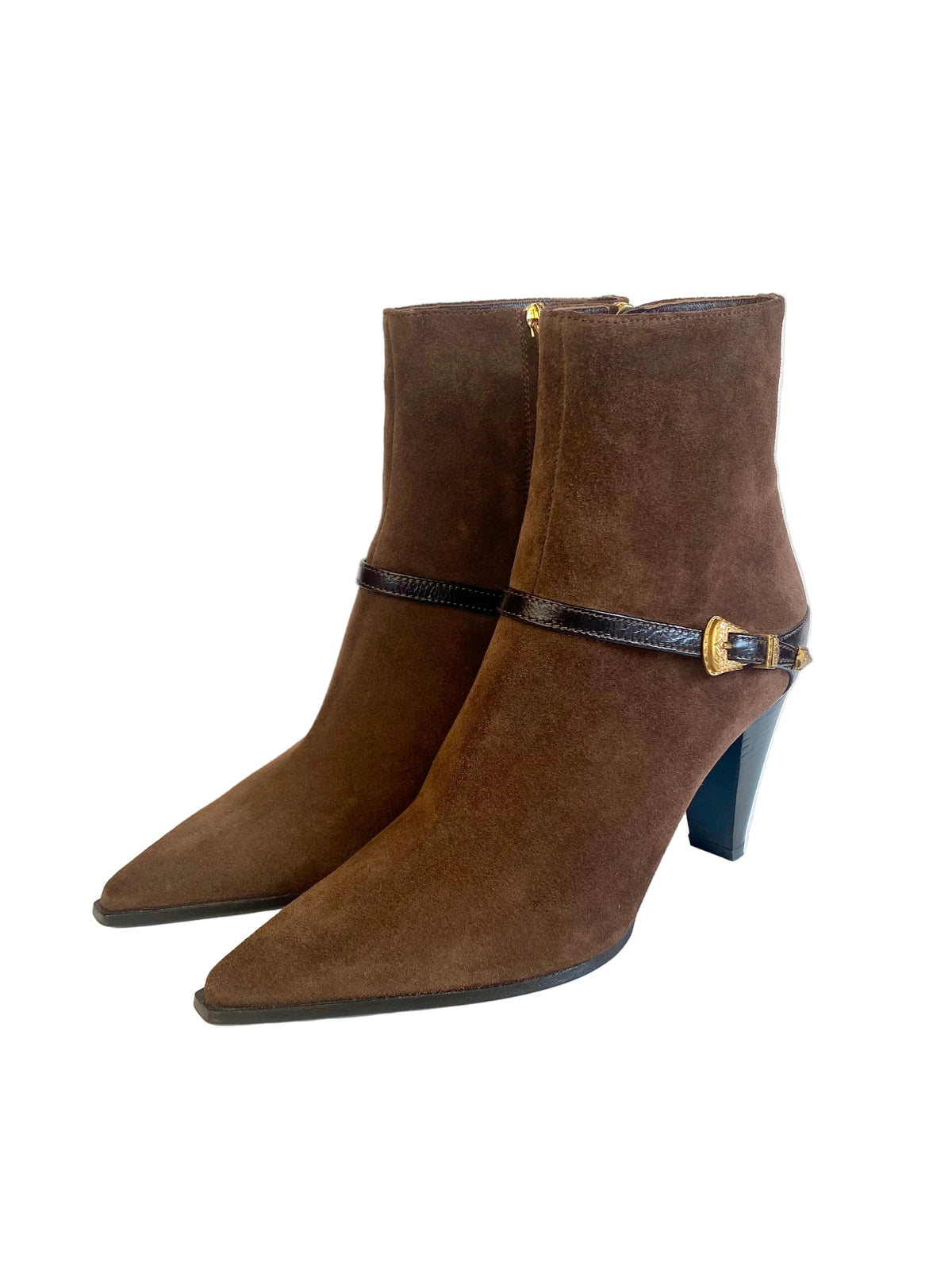 Stivaletto Lonigro in camoscio marrone con fibbia LYMA