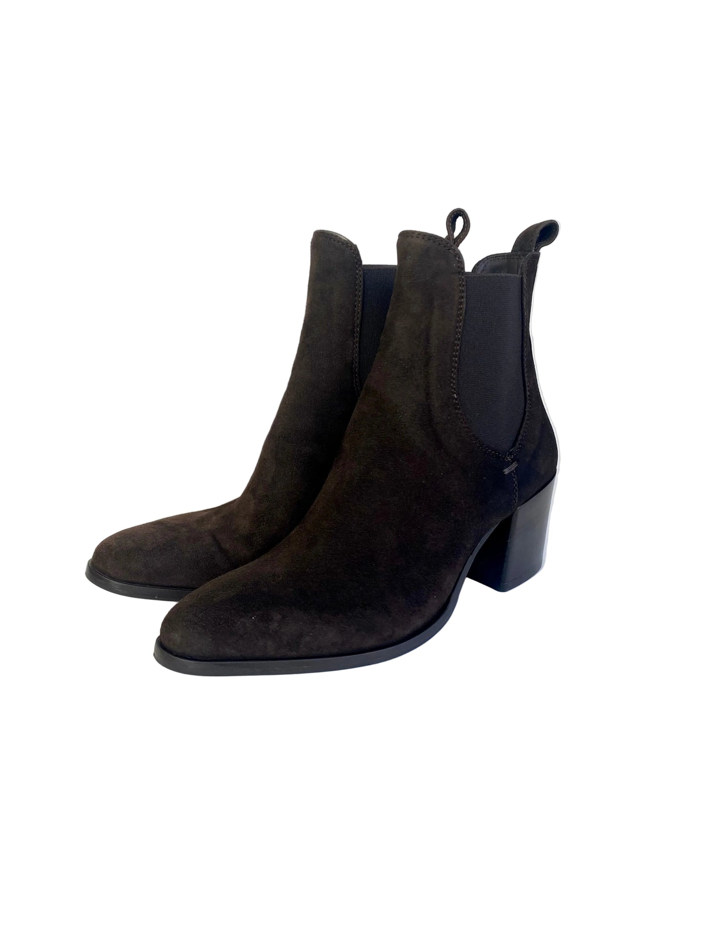 Stivaletto Lonigro camoscio marrone con elastici 595-33