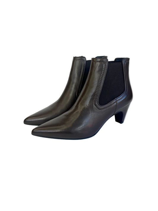 Stivaletto Lonigro pelle moro con elastici 5589