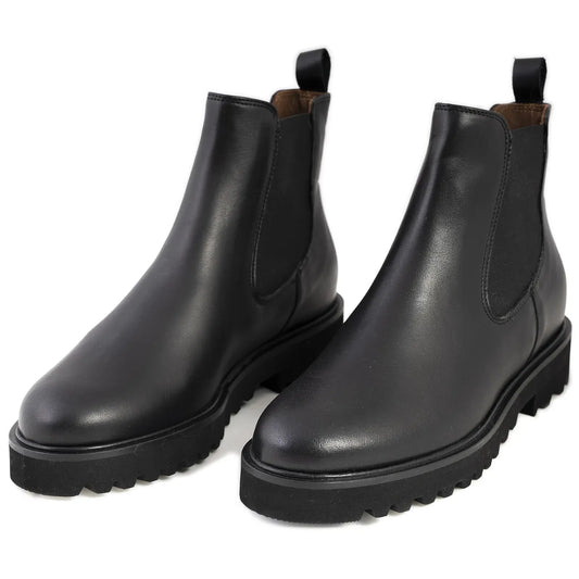 Stivaletto Lonigro pelle nera  elastici laterali