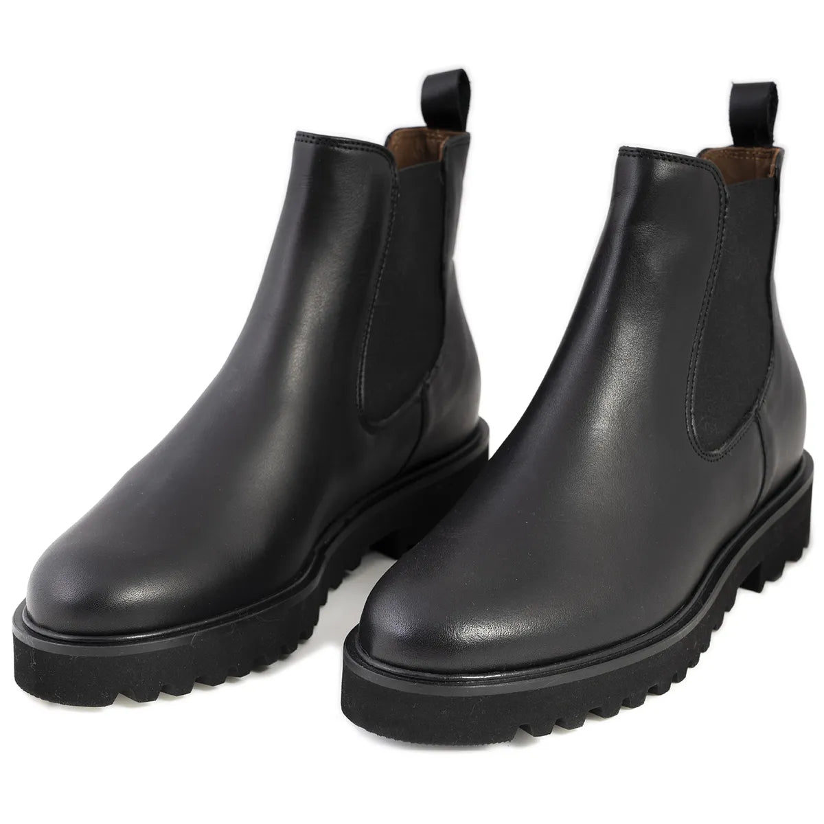Stivaletto Lonigro pelle nera  elastici laterali